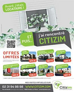 Un encart publicitaire Citizim pour des informations sur les offres limitées