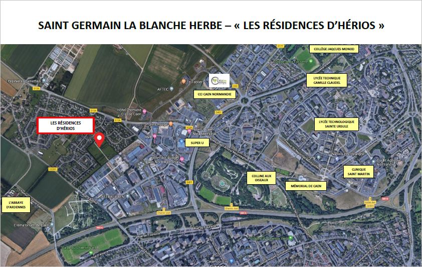 Plan de localisation Saint Germain de la Blanche Herbe 