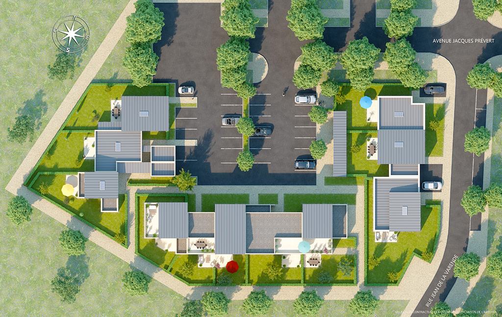 Plan masse Bretteville l'orgueilleuse Les Villas Castilios