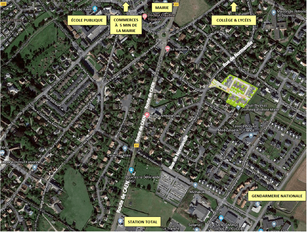 Plan de situation Douvres-la-Délivrande