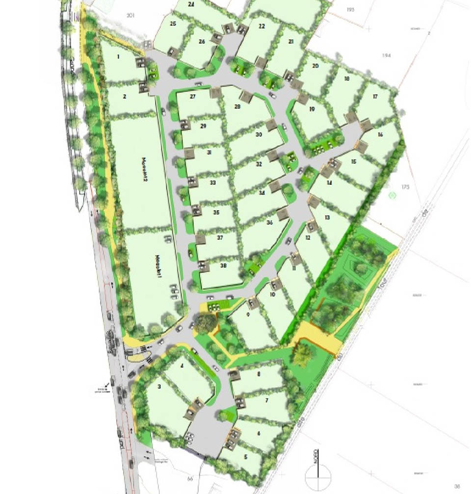 Plan de masse du lotissement Hermanville